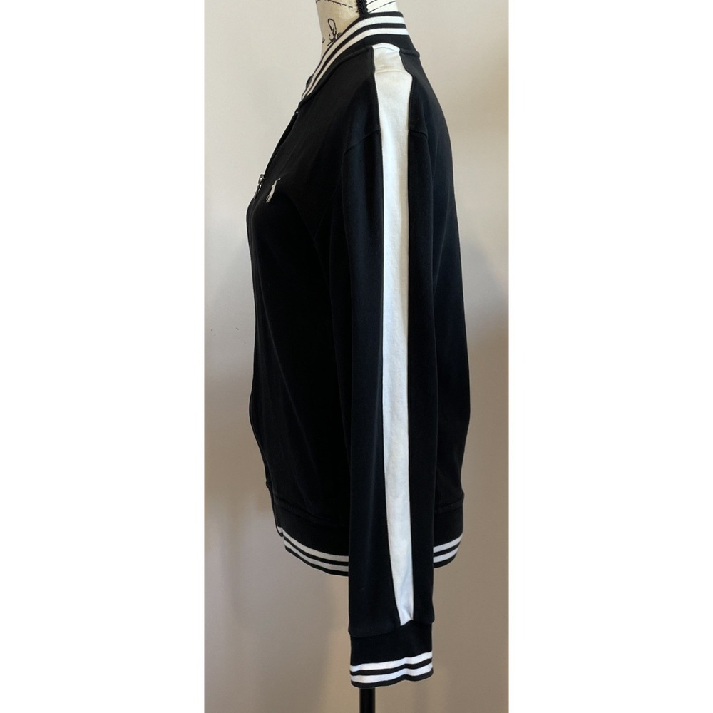 Polo Ralph Lauren Baseball Track Jacket Size S Athliesure Black Cotton Full Zip - Picture 9 of 16